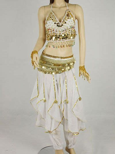 white belly dance outfit